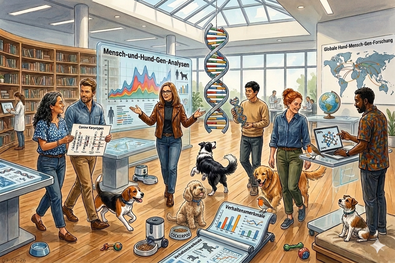Gemeinsame Gene bei Mensch und Hund (mittelschwer)
